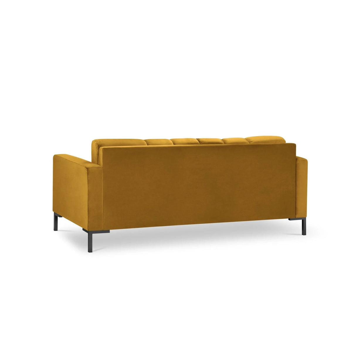 Mamaia 3-Sitzer Sofa, Metallbeine Schwarz, mit Bezug aus Samt (Blu68) in Gelb, 177x96 cm – Bild 5