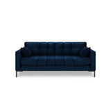 Mamaia 3-Sitzer Sofa, Metallbeine Schwarz, mit Bezug aus Samt (Blu86) in Königsblau, 177x96 cm – Bild 4