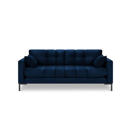 Mamaia 3-Sitzer Sofa, Metallbeine Schwarz, mit Bezug aus Samt (Blu86) in Königsblau, 177x96 cm – Bild 4