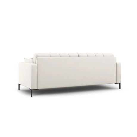 Mamaia 3-Sitzer Sofa, Metallbeine Schwarz, mit Bezug aus Samt oder Strukturstoff, 177x96 cm – Bild 4
