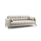 Mamaia 3-Sitzer Sofa, Metallbeine Schwarz, mit Bezug aus Strukturierter Stoff (Nev04) in Beige, 177x96 cm – Bild 3