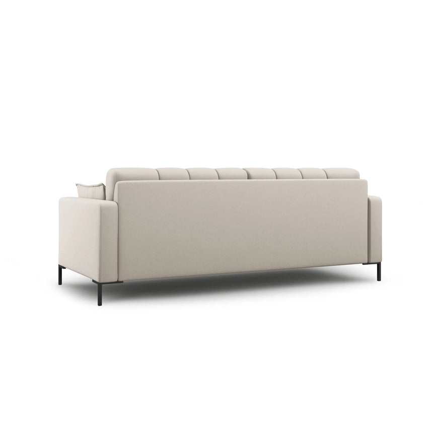 Mamaia 3-Sitzer Sofa, Metallbeine Schwarz, mit Bezug aus Strukturierter Stoff (Nev04) in Beige, 177x96 cm – Bild 4