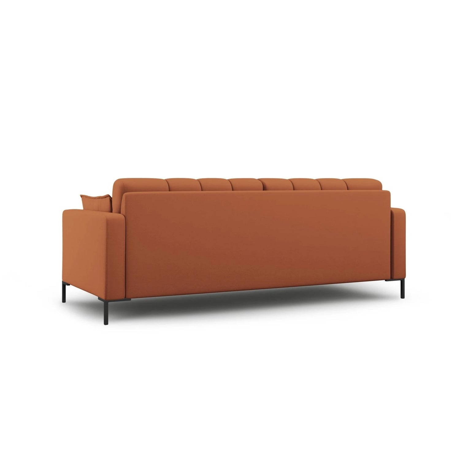Mamaia 3-Sitzer Sofa, Metallbeine Schwarz, mit Bezug aus Strukturierter Stoff (Nev52) in Ziegel, 177x96 cm – Bild 4