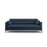 Mamaia 3-Sitzer Sofa, Metallbeine Schwarz, mit Bezug aus Strukturierter Stoff (Nev77) in Blau, 177x96 cm – Bild 1