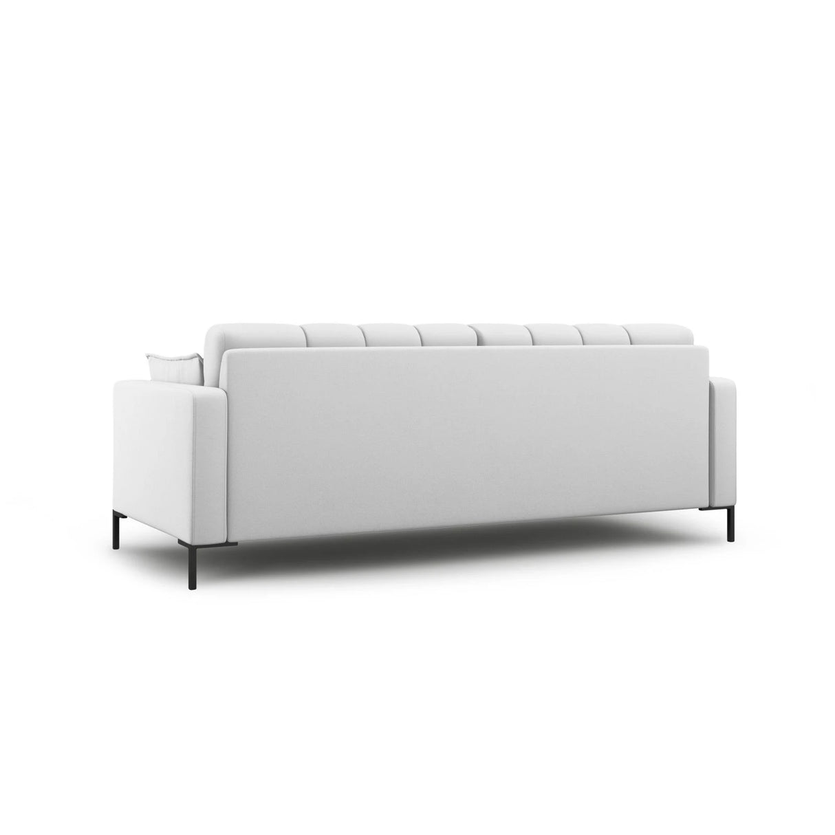 Mamaia 3-Sitzer Sofa, Metallbeine Schwarz, mit Bezug aus Strukturierter Stoff (Nev80) in Hellgrau, 177x96 cm – Bild 4