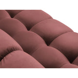 Mamaia 4-Sitzer Ecksofa, Linke Seite, Metallbeine Schwarz, mit Bezug aus Samt (Blu52) in Rosa, 293x185 cm – Bild 8