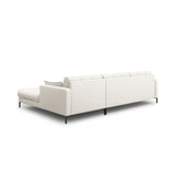 Mamaia 4-Sitzer Ecksofa, Rechte Seite, Metallbeine Schwarz, mit Bezug aus Samt oder Strukturstoff, 293x185 cm – Bild 5