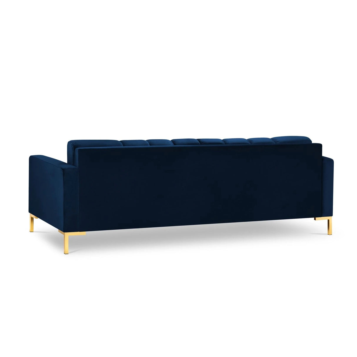 Mamaia 4-Sitzer Sofa, Beine Goldmetall, mit Bezug aus Samt (Blu86) in Königsblau, 217x96 cm – Bild 5