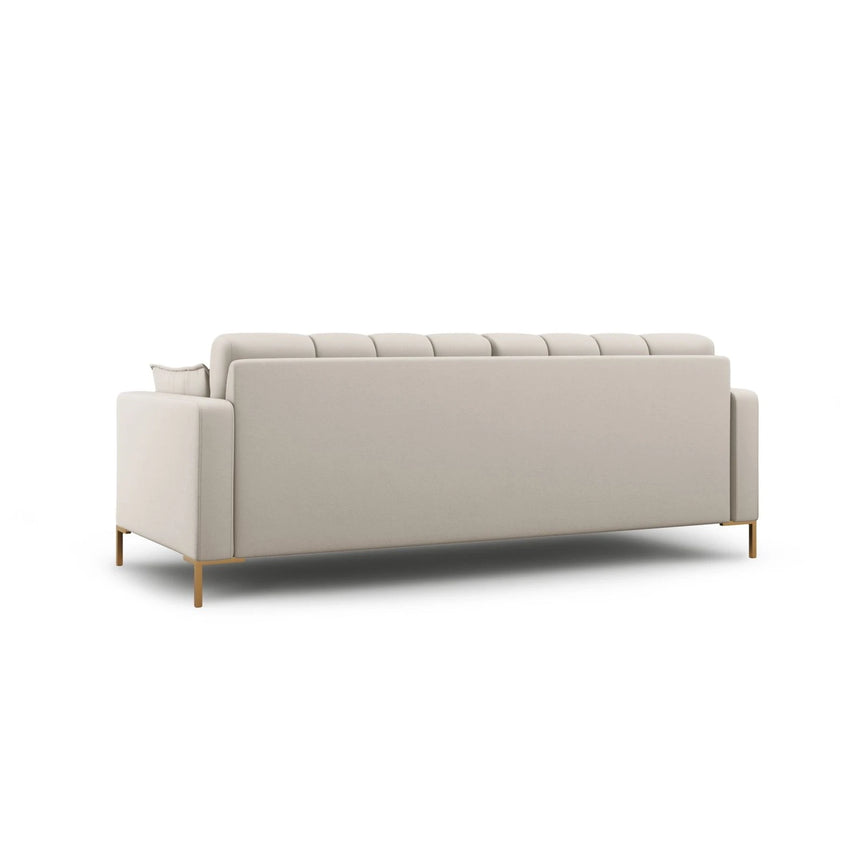 Mamaia 4-Sitzer Sofa, Beine Goldmetall, mit Bezug aus Strukturierter Stoff (Nev04) in Beige, 217x96 cm – Bild 4