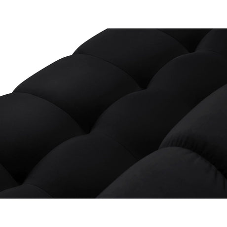 Mamaia 4-Sitzer Sofa, Metallbeine Schwarz, mit Bezug aus Samt (Blu19) in Schwarz, 217x96 cm – Bild 8