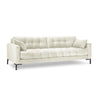 Mamaia 4-Sitzer Sofa, Metallbeine Schwarz, mit Bezug aus Samt (Blu22) in Leichtes Beige, 217x96 cm – Bild 1