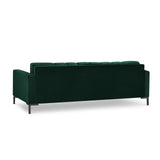 Mamaia 4-Sitzer Sofa, Metallbeine Schwarz, mit Bezug aus Samt (Blu78) in Flaschengrün, 217x96 cm – Bild 5