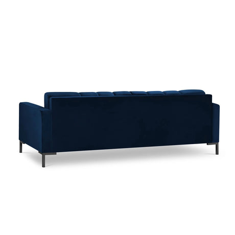Mamaia 4-Sitzer Sofa, Metallbeine Schwarz, mit Bezug aus Samt (Blu86) in Königsblau, 217x96 cm – Bild 5