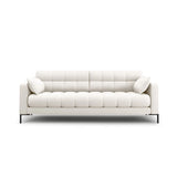 Mamaia 4-Sitzer Sofa, Metallbeine Schwarz, mit Bezug aus Samt oder Strukturstoff, 217x96 cm – Bild 1