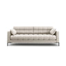 Mamaia 4-Sitzer Sofa, Metallbeine Schwarz, mit Bezug aus Strukturierter Stoff (Nev04) in Beige, 217x96 cm – Bild 1