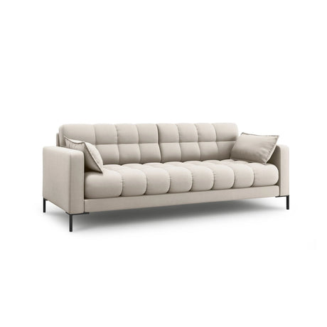 Mamaia 4-Sitzer Sofa, Metallbeine Schwarz, mit Bezug aus Strukturierter Stoff (Nev04) in Beige, 217x96 cm – Bild 3