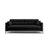 Mamaia 4-Sitzer Sofa, Metallbeine Schwarz, mit Bezug aus Strukturierter Stoff (Nev100) in Schwarz, 217x96 cm – Bild 1