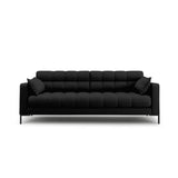 Mamaia 4-Sitzer Sofa, Metallbeine Schwarz, mit Bezug aus Strukturierter Stoff (Nev100) in Schwarz, 217x96 cm – Bild 1