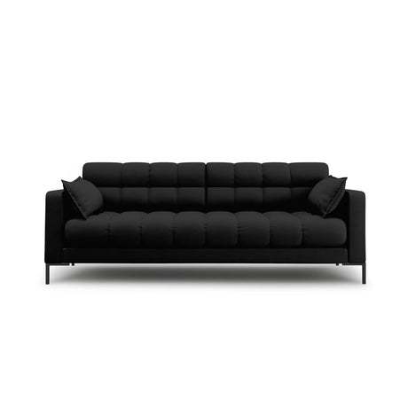 Mamaia 4-Sitzer Sofa, Metallbeine Schwarz, mit Bezug aus Strukturierter Stoff (Nev100) in Schwarz, 217x96 cm – Bild 1