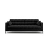 Mamaia 4-Sitzer Sofa, Metallbeine Schwarz, mit Bezug aus Strukturierter Stoff (Nev100) in Schwarz, 217x96 cm – Bild 1