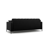 Mamaia 4-Sitzer Sofa, Metallbeine Schwarz, mit Bezug aus Strukturierter Stoff (Nev100) in Schwarz, 217x96 cm – Bild 4