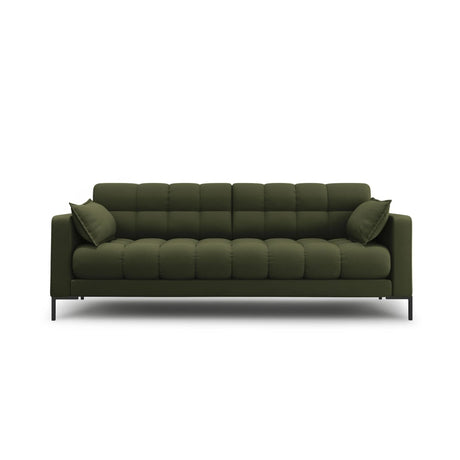 Mamaia 4-Sitzer Sofa, Metallbeine Schwarz, mit Bezug aus Strukturierter Stoff (Nev39) in Grün, 217x96 cm – Bild 1