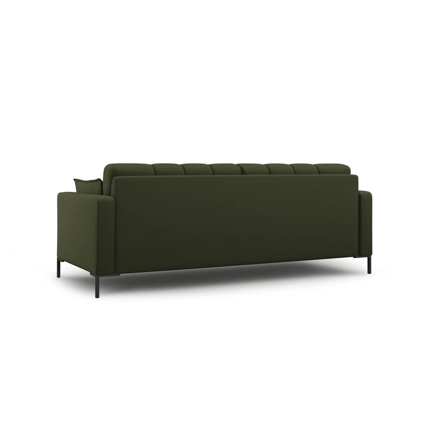 Mamaia 4-Sitzer Sofa, Metallbeine Schwarz, mit Bezug aus Strukturierter Stoff (Nev39) in Grün, 217x96 cm – Bild 4