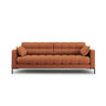 Mamaia 4-Sitzer Sofa, Metallbeine Schwarz, mit Bezug aus Strukturierter Stoff (Nev52) in Ziegel, 217x96 cm – Bild 1