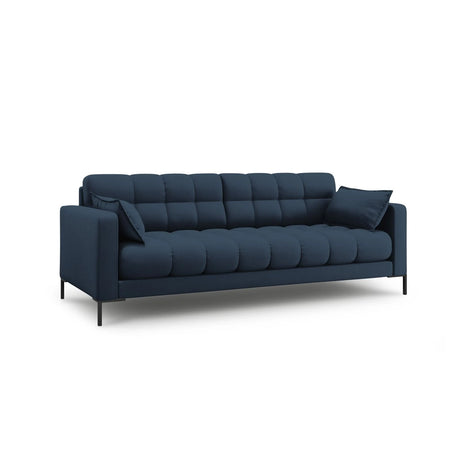 Mamaia 4-Sitzer Sofa, Metallbeine Schwarz, mit Bezug aus Strukturierter Stoff (Nev77) in Blau, 217x96 cm – Bild 3