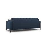 Mamaia 4-Sitzer Sofa, Metallbeine Schwarz, mit Bezug aus Strukturierter Stoff (Nev77) in Blau, 217x96 cm – Bild 4