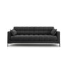 Mamaia 4-Sitzer Sofa, Metallbeine Schwarz, mit Bezug aus Strukturierter Stoff (Nev97) in Dunkelgrau, 217x96 cm – Bild 1