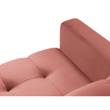 Mamaia 5-Sitzer Ecksofa symmetrisch, Beine Goldmetall, mit Bezug aus Samt (Blu52) in Rosa, 256x256 cm – Bild 6