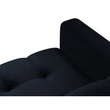 Mamaia 5-Sitzer Ecksofa symmetrisch, Metallbeine Schwarz, mit Bezug aus Samt (Blu89) in Dunkelblau, 256x256 cm – Bild 6