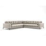 Mamaia 5-Sitzer Ecksofa symmetrisch, Metallbeine Schwarz, mit Bezug aus Strukturierter Stoff (Nev04) in Beige, 256x256 cm – Bild 1