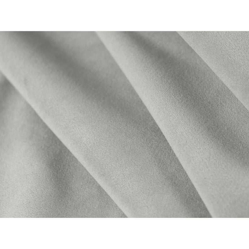 Mamaia 7-Sitzer Panorama-Ecksofa, Linke Seite, Metallbeine Schwarz, mit Bezug aus Samt (Blu03) in Silber, 327x256 cm – Bild 7