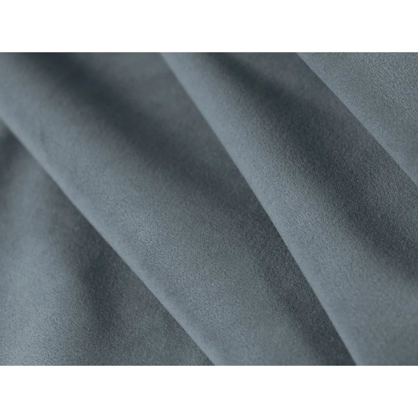 Mamaia 7-Sitzer Panorama-Ecksofa, Linke Seite, Metallbeine Schwarz, mit Bezug aus Samt (Blu06) in Hellblau, 327x256 cm – Bild 7