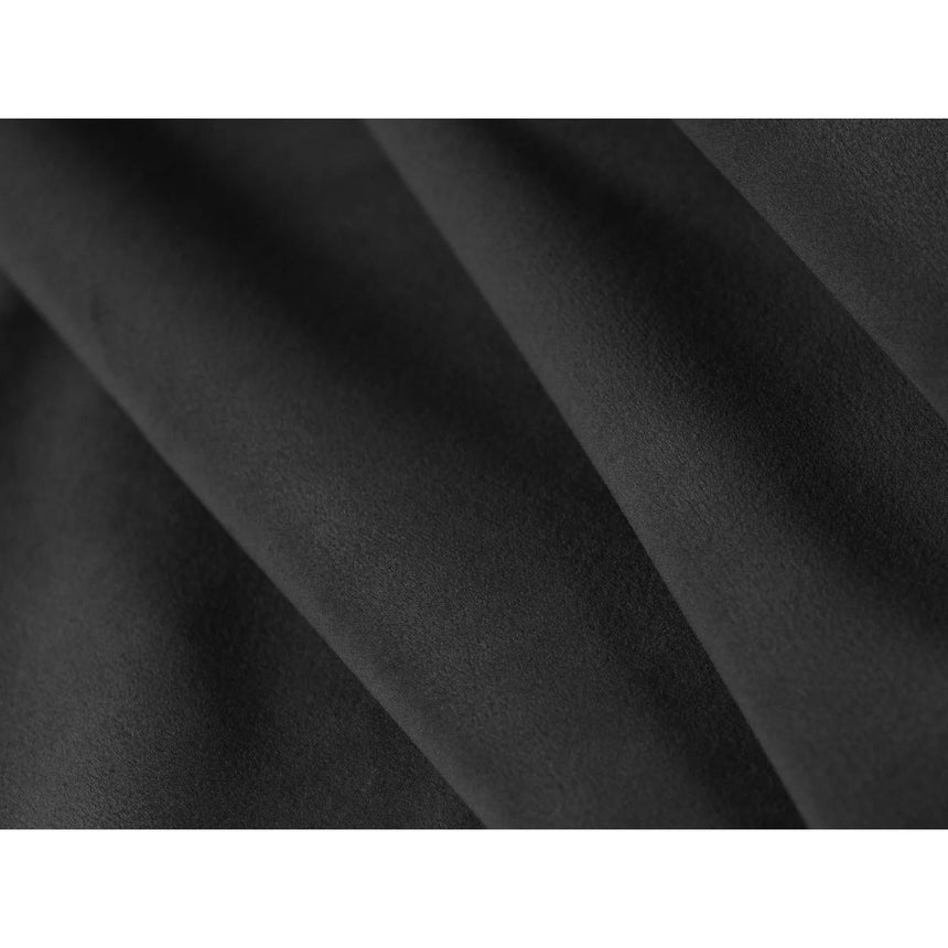 Mamaia 7-Sitzer Panorama-Ecksofa, Linke Seite, Metallbeine Schwarz, mit Bezug aus Samt (Blu18) in Dunkelgrau, 327x256 cm – Bild 7
