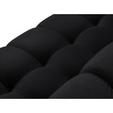 Mamaia 7-Sitzer Panorama-Ecksofa, Rechte Seite, Metallbeine Schwarz, mit Bezug aus Samt (Blu19) in Schwarz, 327x256 cm – Bild 6