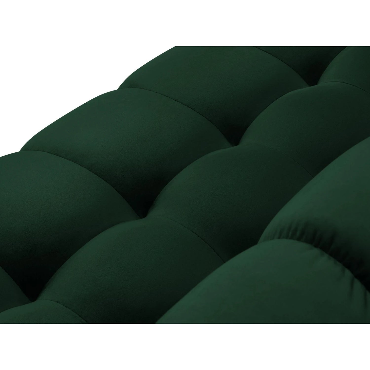 Mamaia 9-Sitzer Panorama-Sofa symmetrisch, Beine Goldmetall, mit Bezug aus Samt (Blu78) in Flaschengrün, 337x256 cm – Bild 5