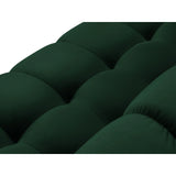 Mamaia 9-Sitzer Panorama-Sofa symmetrisch, Metallbeine Schwarz, mit Bezug aus Samt (Blu78) in Flaschengrün, 337x256 cm – Bild 5