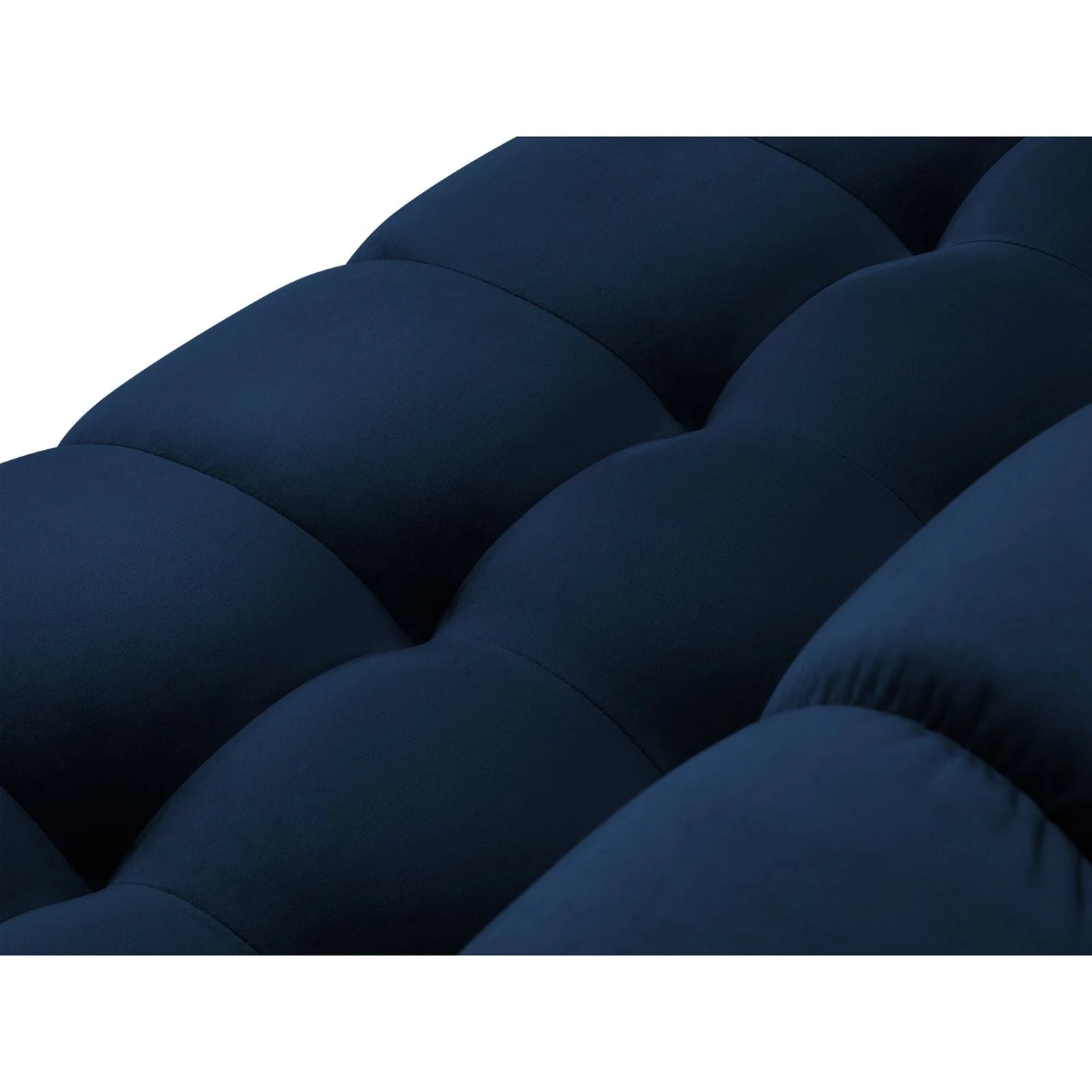 Mamaia 9-Sitzer Panorama-Sofa symmetrisch, Metallbeine Schwarz, mit Bezug aus Samt (Blu86) in Königsblau, 337x256 cm – Bild 5