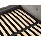 Mamaia Bett mit Stauraum und Doppelkopfteil in Samt (Blu13) in Hellgrau, 180x200 cm – Bild 8