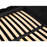 Mamaia Bett mit Stauraum und Doppelkopfteil in Samt (Blu19) in Schwarz, 140x200 cm – Bild 8