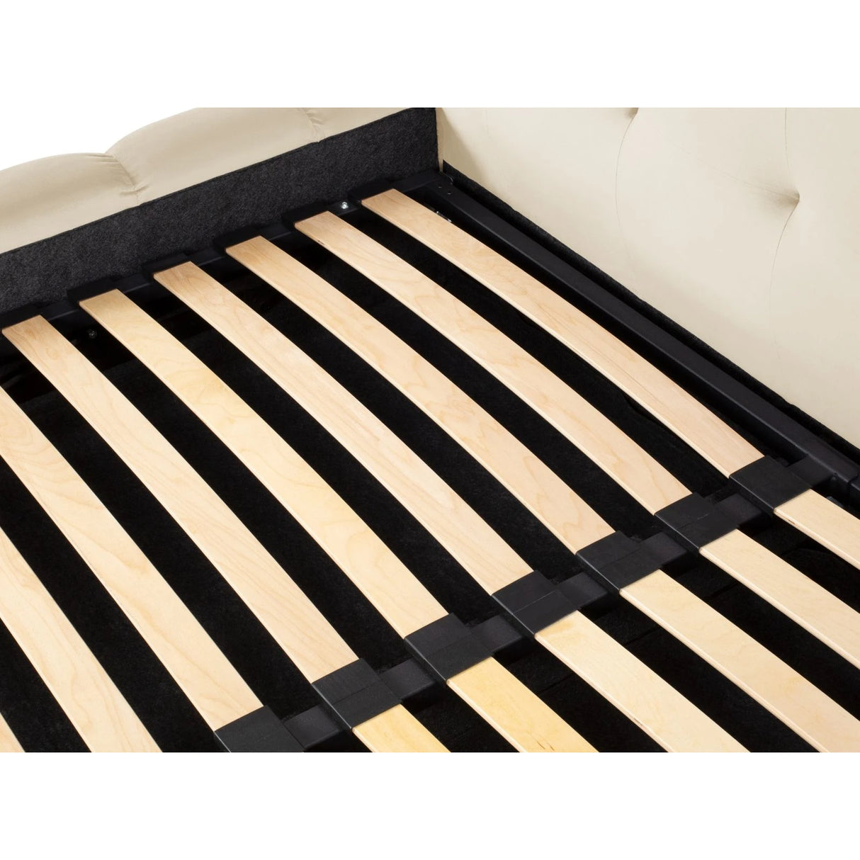 Mamaia Bett mit Stauraum und Doppelkopfteil in Samt (Blu22) in Leichtes Beige, 140x200 cm – Bild 8