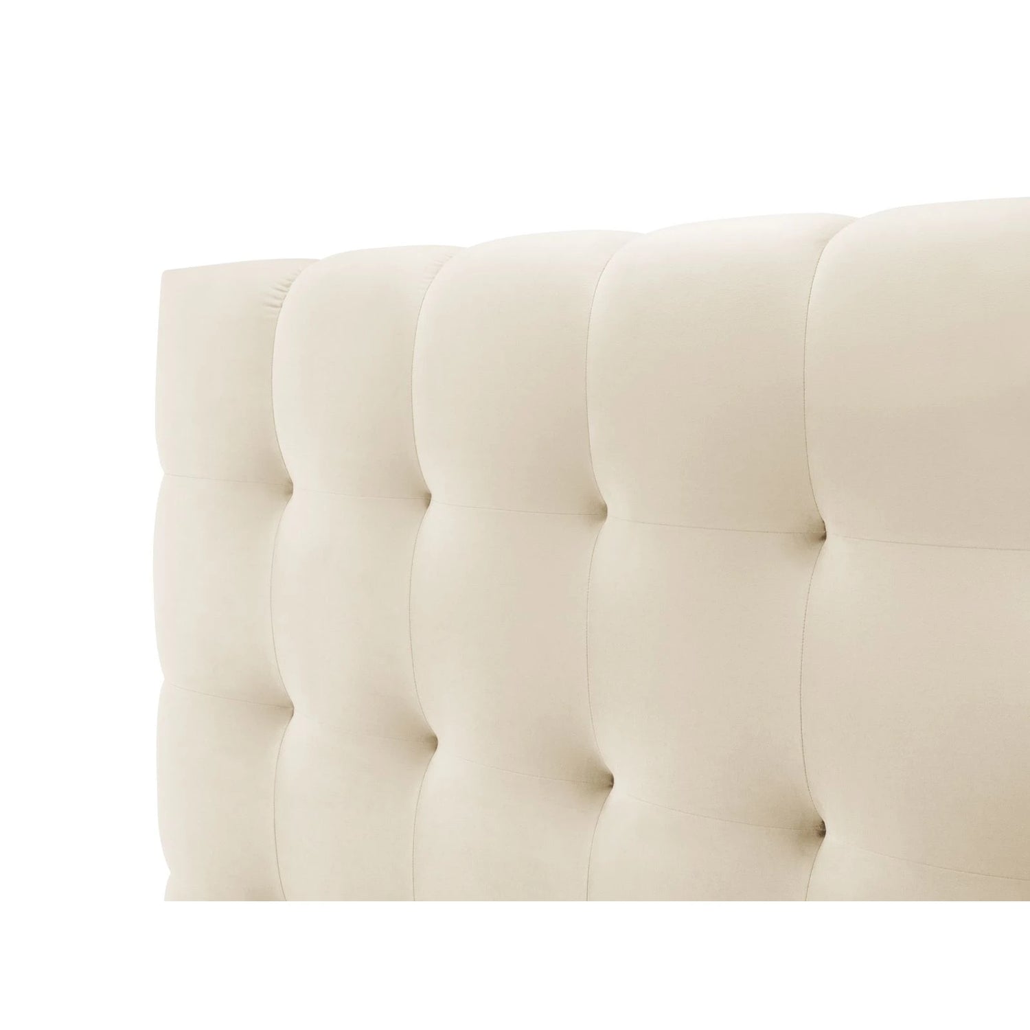 Mamaia Bett mit Stauraum und Doppelkopfteil in Samt (Blu22) in Leichtes Beige, 160x200 cm – Bild 7