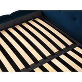 Mamaia Bett mit Stauraum und Doppelkopfteil in Samt (Blu86) in Königsblau, 200x200 cm – Bild 8