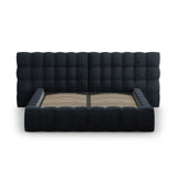 Mamaia Bett mit Stauraum und Doppelkopfteil in Samt (Blu89) in Dunkelblau, 160x200 cm – Bild 5
