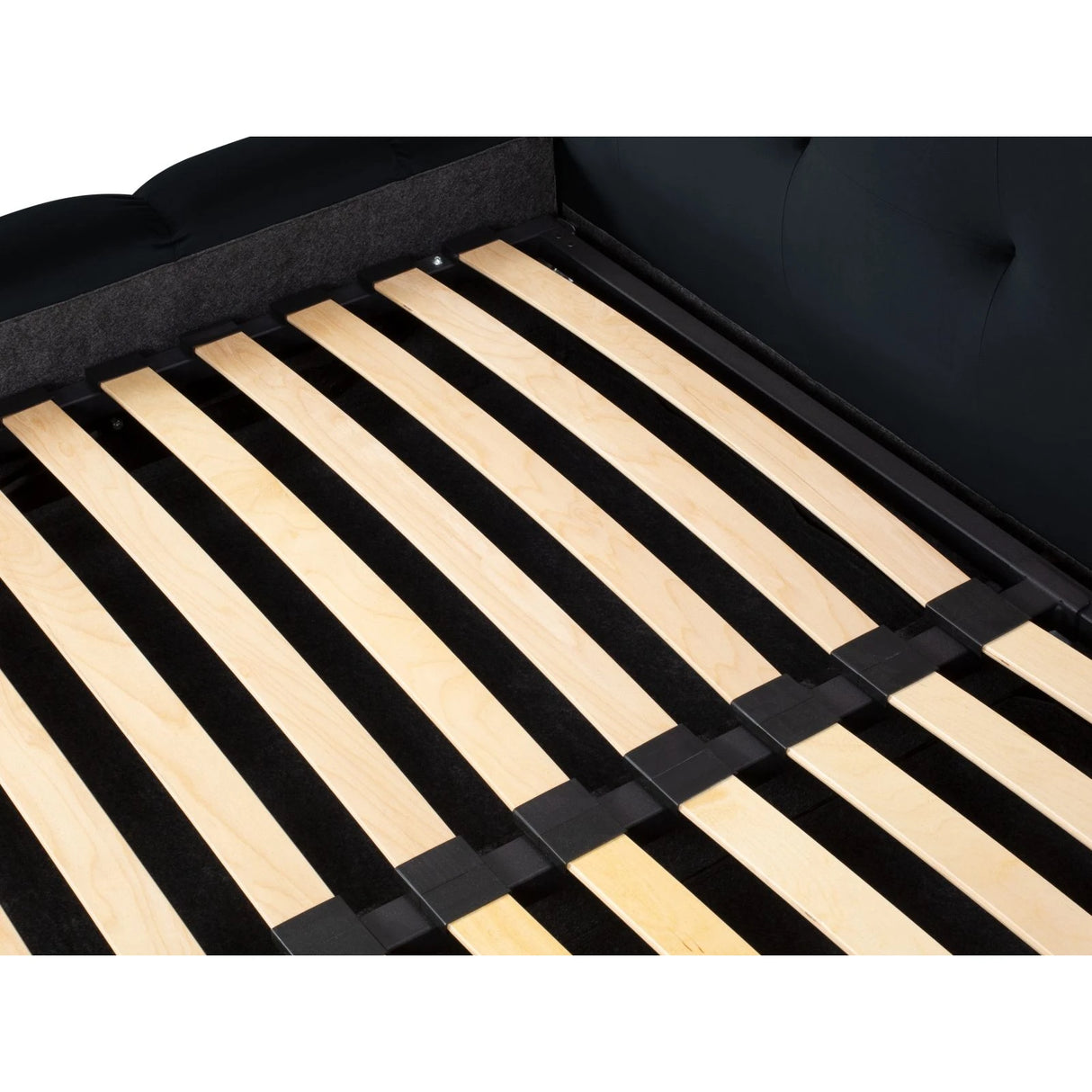 Mamaia Bett mit Stauraum und Doppelkopfteil in Samt (Blu89) in Dunkelblau, 160x200 cm – Bild 8