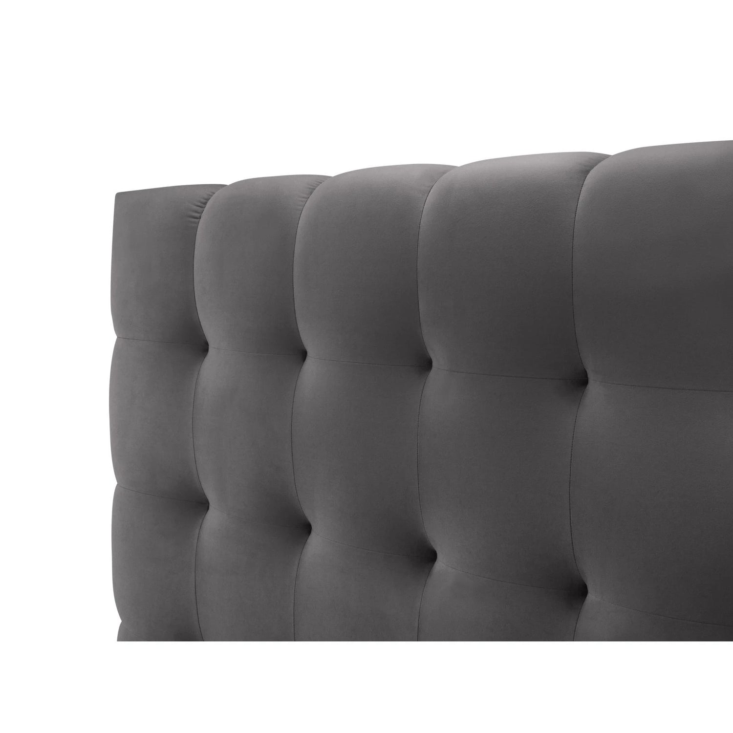 Mamaia Bett mit Stauraum und Kopfteil in Samt (Blu14) in Grau, 140x200 cm – Bild 7