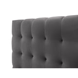 Mamaia Bett mit Stauraum und Kopfteil in Samt (Blu14) in Grau, 160x200 cm – Bild 7